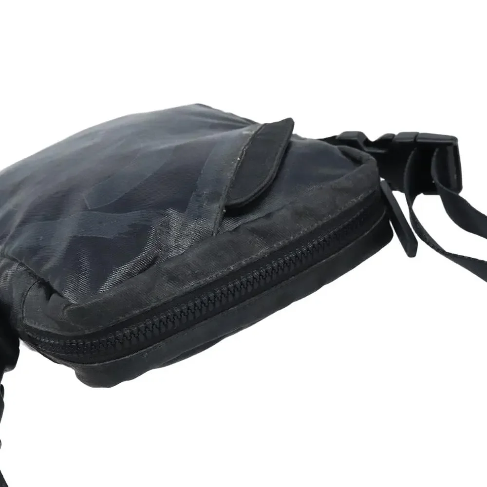 Chanel Coated Canvas Shoulder Bag Black